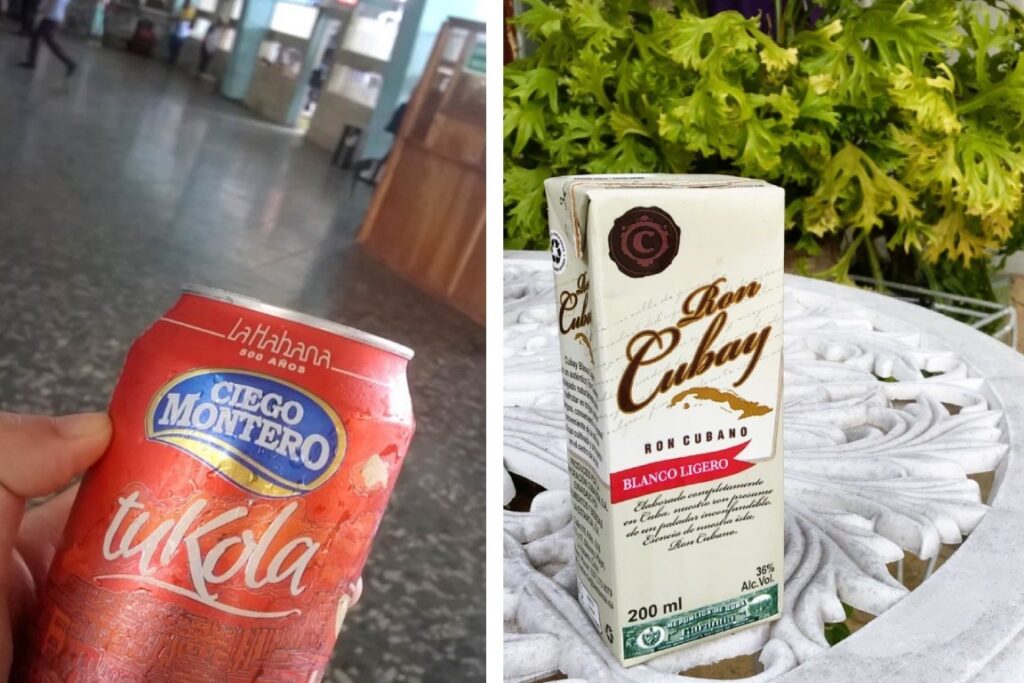 A can of tukola and rum in a juice box