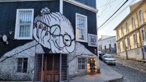 Grandma overseeing a corner store