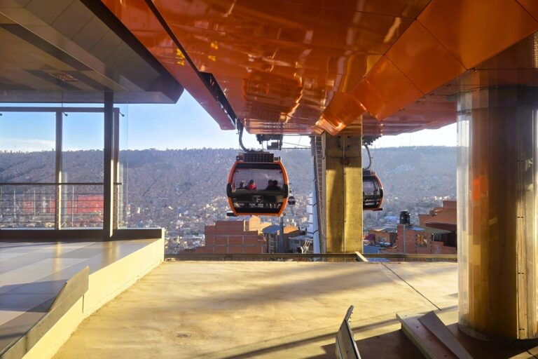 Orange line station in La Paz teleferico, ready to launch