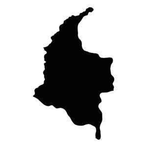 country outline colombia