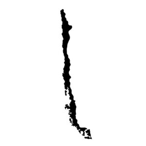 a black silhouette of a long line